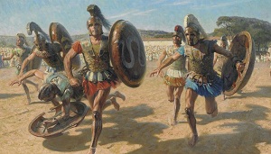 Остання бігова дисципліна Олімпійських ігор Древньої Греції з'явилася значно пізніше, під час проведення 65-й за рахунком Олімпіади, через понад 150 років від початку першої Олімпіади античності