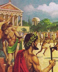 А судді на Олімпійських іграх античності були вільні шановні громадяни з   грецької   історичної області Еліда, в столиці якої (м Олімпія) і проводилися майже все Ігри тієї епохи