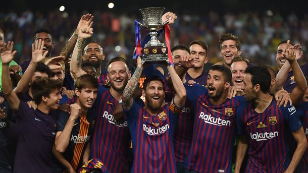 13 серпня 2018, 10:50 Переглядів:   Лео Мессі і компанія завоювали Суперкубок Іспанії